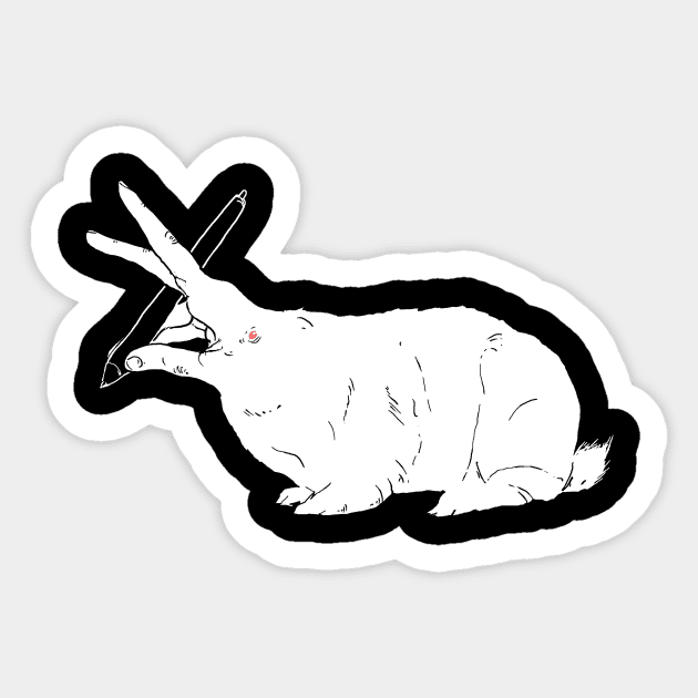 Hillary White Rabbit Sticker by Hillary White Rabbit